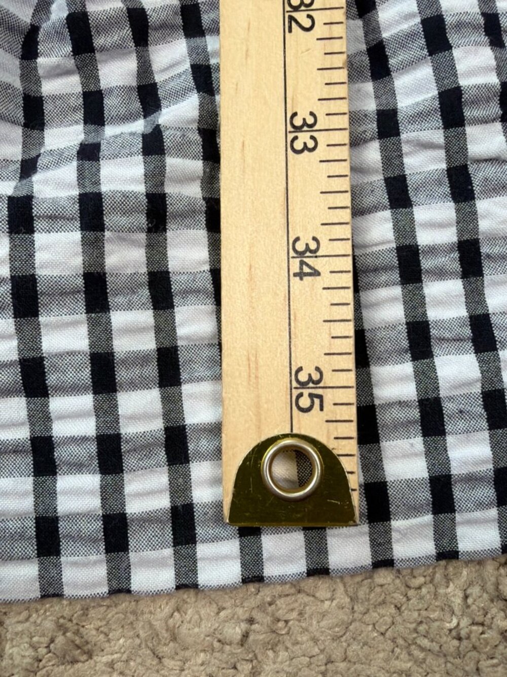 Vintage Kellys Kids Dress Girls 8 Black White Gingham Daisy Cottagecore Wedding - Picture 3 of 12